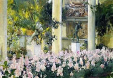 Wallflowers in the Garden of the Sololla House Artwork by Joaquin Sorolla y Bastida