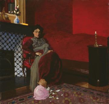 Madame Vallotton And Her Niece, Germaine Aghion Artwork by Felix Vallotton