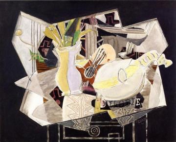 Vase, Palette and Mandolin Artwork by Georges Braque