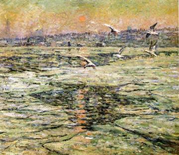 Blue Night Artwork by Ernest Lawson