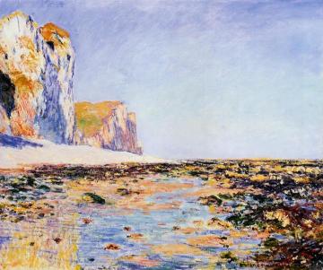 Beach and Cliffs at Pourville, Morning Effect Artwork by Claude Oscar Monet