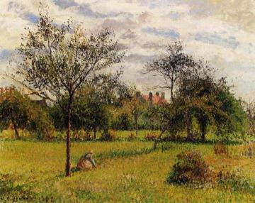 Morning, Autumn Sunlight, Eragny Artwork by Camille Pissarro