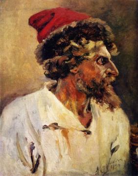 Strelets In A Cap (study) Artwork by Vasili Ivanovich Surikov