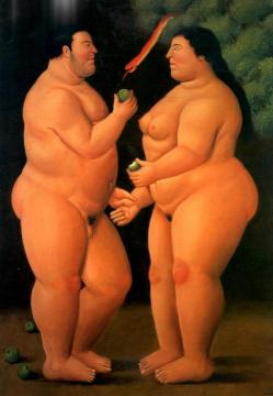 Adam And Eve Artwork by Fernando Botero