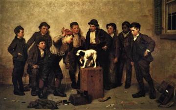 Teaching Tricks Artwork by John George Brown