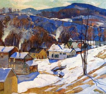 Vermont Village Artwork by William Lester Stevens