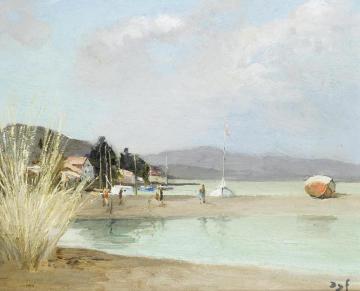 Beach At St. Tropez Artwork by Marcel Dyf