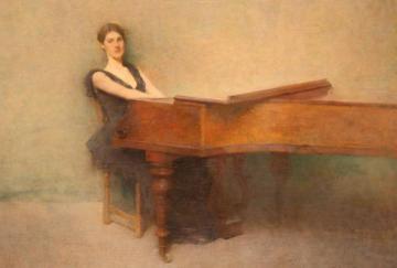 The Piano Artwork by Thomas Wilmer Dewing