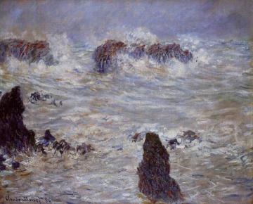Storm off the Belle-Ile Coast Artwork by Claude Oscar Monet