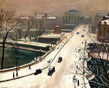 The Pont Neuf in the Snow Artwork by Albert Marquet