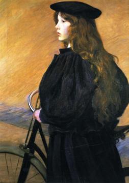 Young Bicyclist Artwork by Lilla Cabot Perry