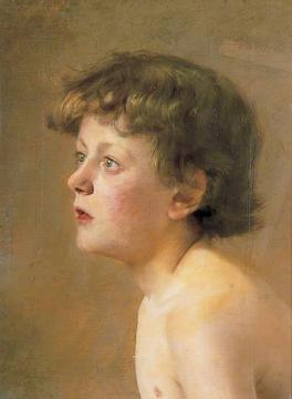 Boy's Head Artwork by Charles Spencelayh