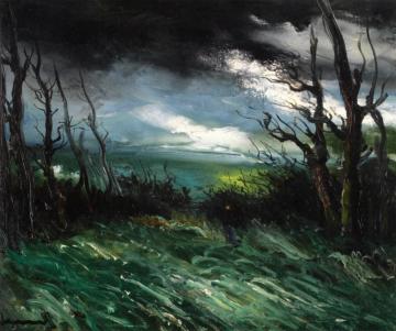 Landscape At Twilight Artwork by Maurice De Vlaminck