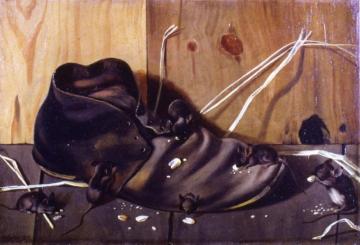 Old Shoe With Mice Artwork by William Aiken Walker