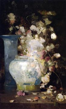 Roses And Lilacs Artwork by John Ferguson Weir