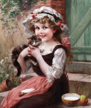 The Little Kittens Artwork by Emile Vernon