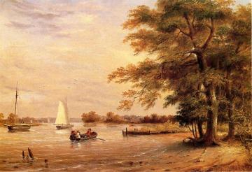On the Shrewsbury River, Redbank, New Jersey Artwork by Thomas Birch