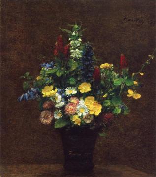 Wildflowers Artwork by Henri Fantin-Latour
