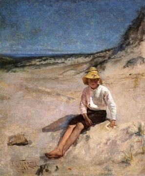 Boy on the Beach Artwork by Edmund Tarbell
