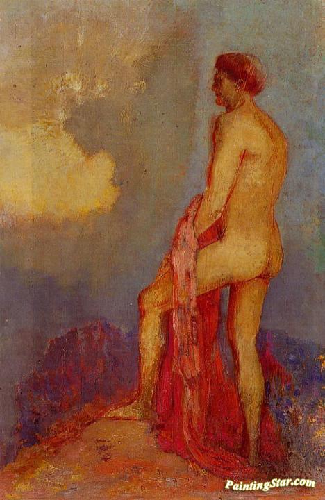 Oedipus in the Garden of Illusions Artwork by Odilon Redon