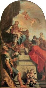Madonna with Child and Saints Artwork by Sebastiano Ricci