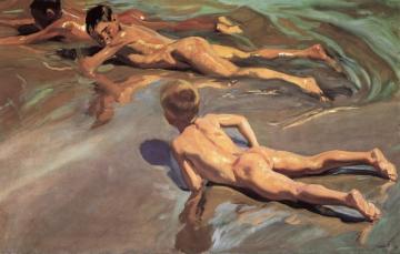 Boys On The Beach Artwork by Joaquin Sorolla y Bastida