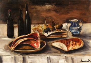 Still Life With Beef Rib Artwork by Maurice De Vlaminck