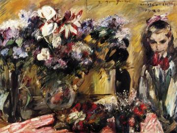 Flowers and Wilhelmine Artwork by Lovis Corinth
