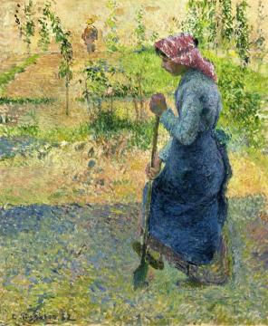Paysanne Bêchant Artwork by Camille Pissarro