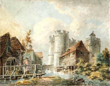 Canterbury, The West Gate, from the River Stour Artwork by Joseph Mallord William Turner
