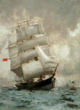 Rounding the Manacle Buoy Artwork by Henry Scott Tuke