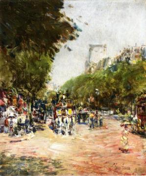 Rue Madeleine, Place de l'Opera Artwork by Frederick Childe Hassam