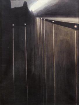 The Ostend Dyke with Lamp Posts Artwork by Leon Spilliaert