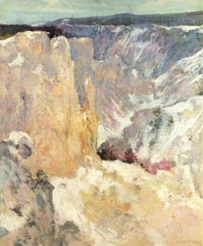 Canyon In The Yellowstone Artwork by John Twachtman