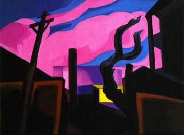 Violet Tones Artwork by Oscar Bluemner