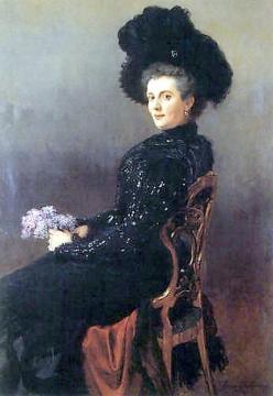Portrait of a Lady in Chair Artwork by Nikolai Petrovich Bogdanov-belsky