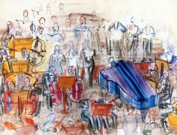 Large Orchestra Artwork by Raoul Dufy