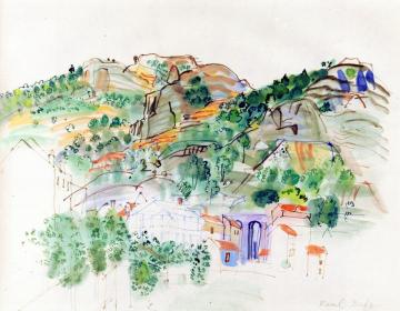 Mountain Landscape Artwork by Raoul Dufy