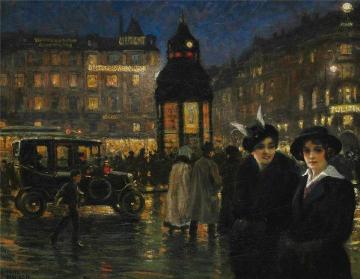 Street life at Rådhuspladsen (The City Hall Square), Copenhagen Artwork by Paul Gustave Fischer