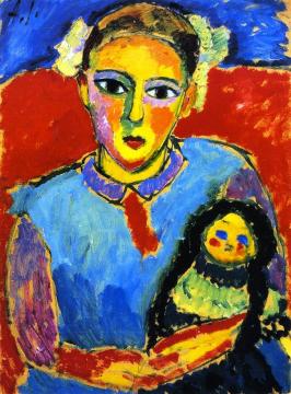 Child With Doll Artwork by Alexej Jawlensky