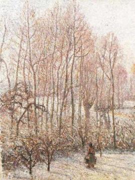 Morning Sunlight On The Snow, Eragny-sur-epte Artwork by Camille Pissarro