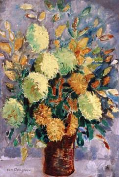 Vase Of Chrysanthemums Artwork by Kees Van Dongen