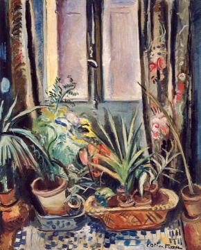 The Planter in front of the Window Artwork by Emile-othon Friesz