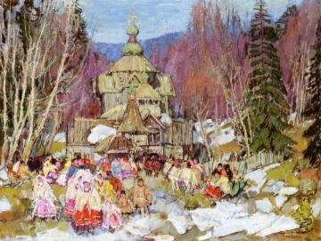Siberian Wedding Scene Artwork by Leon Shulman Gaspard