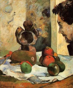 Still Life with Profile of Laval Artwork by Paul Gauguin