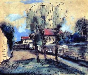 Village Street Artwork by Maurice De Vlaminck