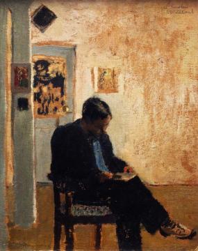 The Reader (Romain Coolus) Artwork by Edouard Vuillard