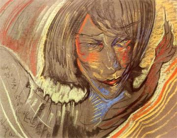Portrait of Zofia Jagodowska Artwork by Stanislaw Ignacy Witkiewicz