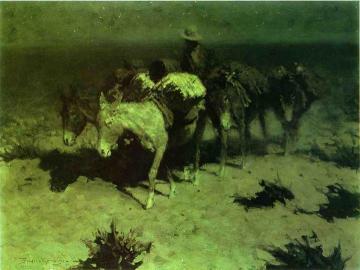A Pack Train Artwork by Frederic Remington