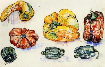Peppers and Tomatos Artwork by Paul Signac